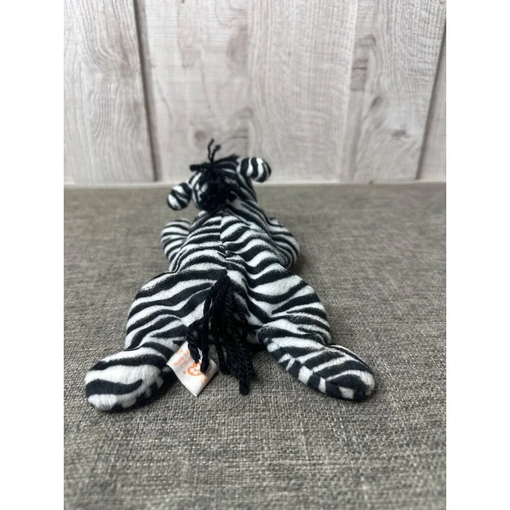 Ty Beanie Baby Ziggy Zebra Plush Black & White Collectible 1995 Retired